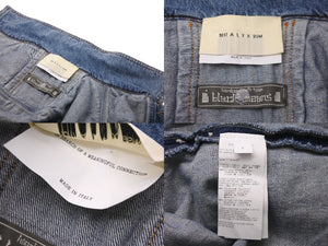 1017 ALYX 9SM × blackmeans アリクス ブラックミーンズ デニムジャケット ブルー コットン ダメージ加工 サイズL 美品 中古 59763