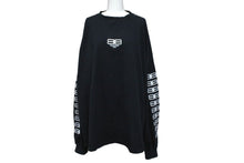 Load image into Gallery viewer, BALENCIAGA バレンシアガ 長袖Ｔシャツ 刺繍デザイン ダメージ加工 ブラック コットン サイズ4 PL32 699191 良品 中古 59769