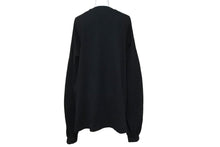 Load image into Gallery viewer, BALENCIAGA バレンシアガ 長袖Ｔシャツ 刺繍デザイン ダメージ加工 ブラック コットン サイズ4 PL32 699191 良品 中古 59769