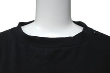 Load image into Gallery viewer, BALENCIAGA バレンシアガ 長袖Ｔシャツ 刺繍デザイン ダメージ加工 ブラック コットン サイズ4 PL32 699191 良品 中古 59769