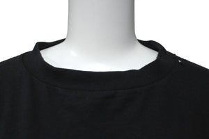 BALENCIAGA バレンシアガ 長袖Ｔシャツ 刺繍デザイン ダメージ加工 ブラック コットン サイズ4 PL32 699191 良品 中古 59769