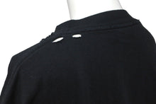 Load image into Gallery viewer, BALENCIAGA バレンシアガ 長袖Ｔシャツ 刺繍デザイン ダメージ加工 ブラック コットン サイズ4 PL32 699191 良品 中古 59769