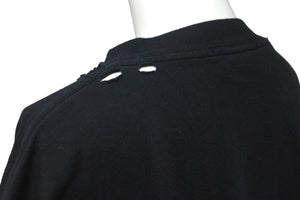 BALENCIAGA バレンシアガ 長袖Ｔシャツ 刺繍デザイン ダメージ加工 ブラック コットン サイズ4 PL32 699191 良品 中古 59769