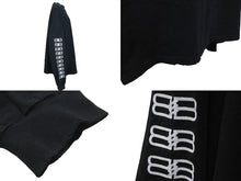 Load image into Gallery viewer, BALENCIAGA バレンシアガ 長袖Ｔシャツ 刺繍デザイン ダメージ加工 ブラック コットン サイズ4 PL32 699191 良品 中古 59769