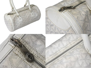 GOYARD ゴヤール ハンドバッグ 廃盤 キオスPM ヘリンボーン柄 ホワイト シルバー金具 良品 中古 59776