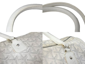 GOYARD ゴヤール ハンドバッグ 廃盤 キオスPM ヘリンボーン柄 ホワイト シルバー金具 良品 中古 59776