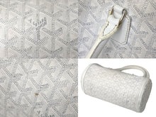 Load image into Gallery viewer, GOYARD ゴヤール ハンドバッグ 廃盤 キオスPM ヘリンボーン柄 ホワイト シルバー金具 良品 中古 59776