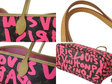 Load image into Gallery viewer, LOUIS VUITTON ルイヴィトン トートバッグ ネヴァーフルGM モノグラムグラフィティ フューシャ M93701 美品 中古 59778