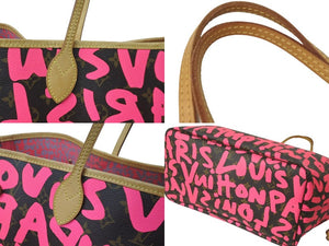 LOUIS VUITTON ルイヴィトン トートバッグ ネヴァーフルGM モノグラムグラフィティ フューシャ M93701 美品 中古 59778