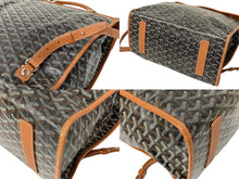 画像をギャラリービューアに読み込む, GOYARD ゴヤール バックパック サン レジェ ヘリンボーン柄 ブラック ブラウン 良品 中古 59779