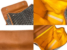 画像をギャラリービューアに読み込む, GOYARD ゴヤール バックパック サン レジェ ヘリンボーン柄 ブラック ブラウン 良品 中古 59779