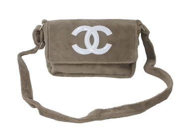 極美品 CHANEL シャネル ノヴェルティ パイル ショルダーバッグ ベージュ ココマーク ロゴ 斜め掛け 鞄 シルバー金具 中古 59781