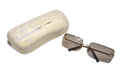 CHANEL シャネル サングラス ココマーク 4104-B ラインストーン グラデーションレンズ 62□15 ブラウン ゴールド 美品 中古 59783
