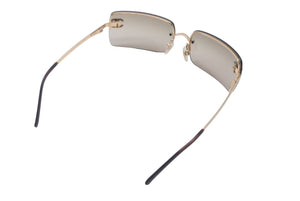 CHANEL シャネル サングラス ココマーク 4104-B ラインストーン グラデーションレンズ 62□15 ブラウン ゴールド 美品 中古 59783