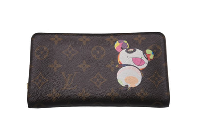 LOUIS VUITTON ルイ ヴィトン × 村上隆 コラボ 長財布 M61729 パンダ ポルトモネジップ モノグラムキャンバス 美品 中古 59786