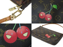 Load image into Gallery viewer, LOUIS VUITTON ルイヴィトン ポシェット アクセソワール ブラウン モノグラム チェリー 村上隆 M95008 美品 中古 59789