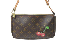 Load image into Gallery viewer, 極美品 LOUIS VUITTON ルイヴィトン ポシェット アクセソワール ブラウン モノグラム チェリー 村上隆 M95008 中古 59790