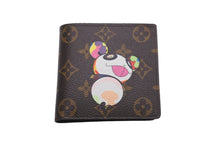 Load image into Gallery viewer, 極美品 LOUIS VUITTON ルイ ヴィトン × 村上隆 コラボ 二つ折り財布 M61666 ポルトフォイユマルコ モノグラムパンダ 中古 59791
