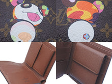 Load image into Gallery viewer, 極美品 LOUIS VUITTON ルイ ヴィトン × 村上隆 コラボ 二つ折り財布 M61666 ポルトフォイユマルコ モノグラムパンダ 中古 59791