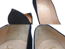 画像をギャラリービューアに読み込む, Christian Louboutin クリスチャンルブタン パンプス ハイヒール ブラック レッド スウェード サイズ36 1/2 美品 中古 59807