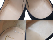 画像をギャラリービューアに読み込む, Christian Louboutin クリスチャンルブタン パンプス ハイヒール ブラック レッド スウェード サイズ36 1/2 美品 中古 59807