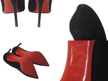 画像をギャラリービューアに読み込む, Christian Louboutin クリスチャンルブタン パンプス ハイヒール ブラック レッド スウェード サイズ36 1/2 美品 中古 59807