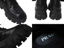 画像をギャラリービューアに読み込む, PRADA プラダ モノリスブーツ ブラック ポーチ付き Re-Nylon レザー 1T255M_3LJS_F0002_F_B055 サイズ37 美品 中古 59808