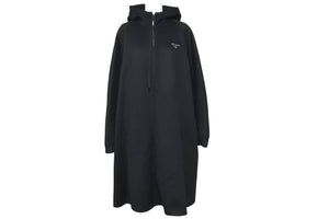極美品 PRADA プラダ コート ジップアップ トライアングルロゴプレート 2020AW P658NH サイズ38 ブラック 中古 59812 