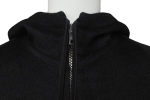 極美品 PRADA プラダ コート ジップアップ トライアングルロゴプレート 2020AW P658NH サイズ38 ブラック 中古 59812 
