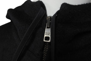 極美品 PRADA プラダ コート ジップアップ トライアングルロゴプレート 2020AW P658NH サイズ38 ブラック 中古 59812 