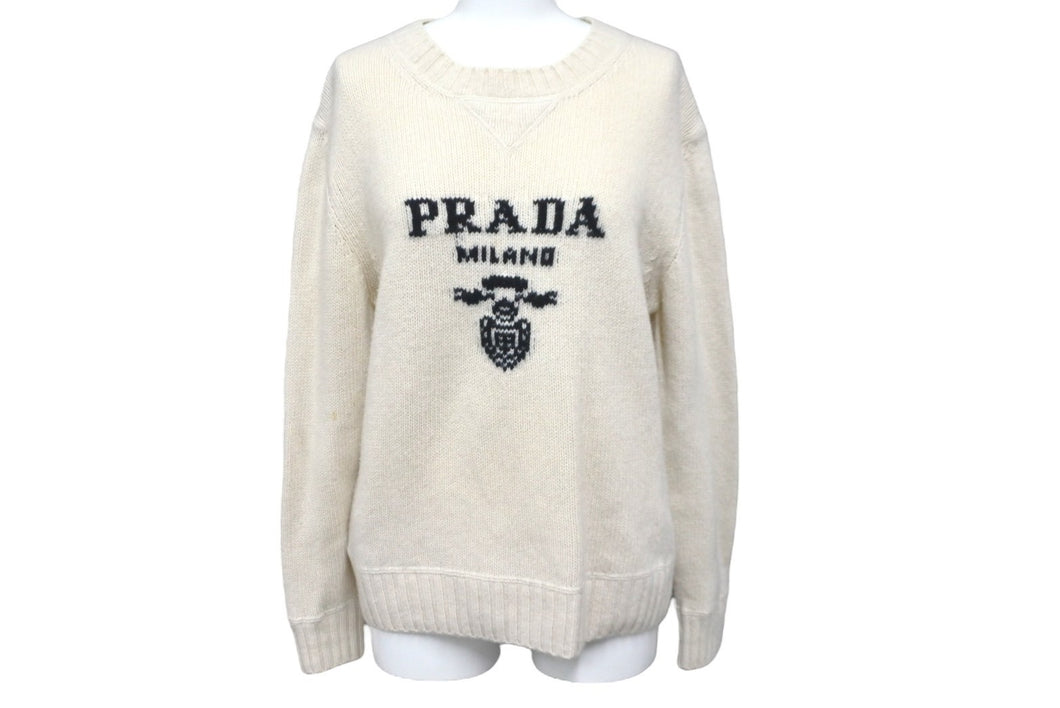 PRADA プラダ ニット クルーネック セーター 21SS ベージュ ウール