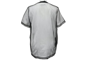 PRADA プラダ 22SS チュールレイヤード 半袖Ｔシャツ ブラック ホワイト 3579AR ロゴ メッシュ サイズXS 中古 59814