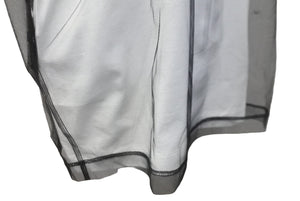 PRADA プラダ 22SS チュールレイヤード 半袖Ｔシャツ ブラック ホワイト 3579AR ロゴ メッシュ サイズXS 中古 59814