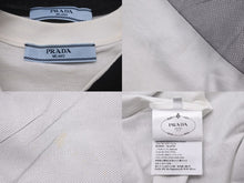 Load image into Gallery viewer, PRADA プラダ 22SS チュールレイヤード 半袖Ｔシャツ ブラック ホワイト 3579AR ロゴ メッシュ サイズXS 中古 59814