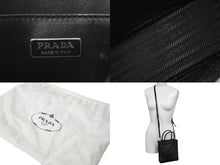 Load image into Gallery viewer, PRADA プラダ 2way ハンド ショルダー バッグ ブラック レザー 1BA333 シルバー金具 美品 中古 59818