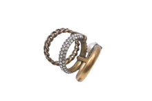 画像をギャラリービューアに読み込む, Christian Dior クリスチャンディオール J`Adior ジャディオール リング 三連リング 8号 ゴールドカラー 良品 中古 59822