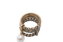 画像をギャラリービューアに読み込む, Christian Dior クリスチャンディオール J`Adior ジャディオール リング 三連リング 8号 ゴールドカラー 良品 中古 59822