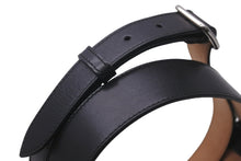 Load image into Gallery viewer, Alexander McQueen アレキサンダーマックイーン ダブルバックル ベルト ブラック カーフスキン 585977 サイズ70 美品 中古 59823