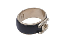 Load image into Gallery viewer, CHANEL シャネル バングル ココマーク ターンロック ブラック ゴールド メタル ラムスキン 美品 中古 59824