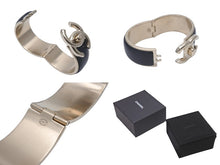 Load image into Gallery viewer, CHANEL シャネル バングル ココマーク ターンロック ブラック ゴールド メタル ラムスキン 美品 中古 59824