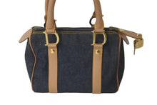 Load image into Gallery viewer, 極美品 Christian Dior クリスチャンディオール ハンドバッグ D金具 PZ0301 デニム レザー ネイビー ベージュ 中古 59826