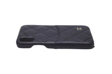 Load image into Gallery viewer, CHANEL シャネル スマホケース iPhone X ケース マトラッセ キャビアスキン ブラック 29番台 良品 中古 59835