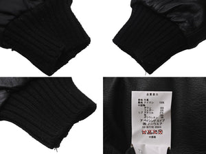 A BATHING APE アベイシングエイプ ダウンジャケット レザー ブラック 牛革 レディース サイズTALL 美品 中古 59841 