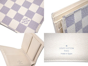 LOUIS VUITTON ルイヴィトン ダミエ アズール ポルトフォイユ マルコ 二つ折り財布 ホワイト N60018 ウォレット 良品 中古 59843