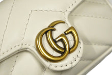 Load image into Gallery viewer, GUCCI グッチ GGマーモント ミニミニバッグ チェーン ポーチ ホワイト レザー 575161 ゴールド金具 美品 中古 59846