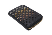 画像をギャラリービューアに読み込む, Christian Louboutin クリスチャンルブタン コインケース カーフスキン ブラック グラデーションスタッズ 美品 中古 59847