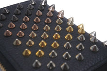 画像をギャラリービューアに読み込む, Christian Louboutin クリスチャンルブタン コインケース カーフスキン ブラック グラデーションスタッズ 美品 中古 59847