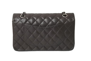 CHANEL マトラッセWフラップチェーンショルダー 9番台 25cm ショルダーバッグ ブラウン×シルバー金具 ラムスキン 美品 中古 59860