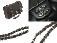 Load image into Gallery viewer, CHANEL マトラッセWフラップチェーンショルダー 9番台 25cm ショルダーバッグ ブラウン×シルバー金具 ラムスキン 美品 中古 59860