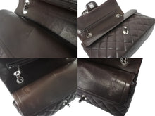 Load image into Gallery viewer, CHANEL マトラッセWフラップチェーンショルダー 9番台 25cm ショルダーバッグ ブラウン×シルバー金具 ラムスキン 美品 中古 59860